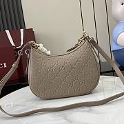 Gucci GG Emblem Small Shoulder Bag Taupe 25.5x20x5cm - 4