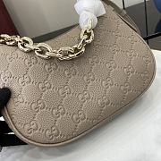 Gucci GG Emblem Small Shoulder Bag Taupe 25.5x20x5cm - 2