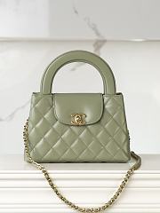 Chanel Kelly Green Top Handle Bag 13x19x7cm - 1