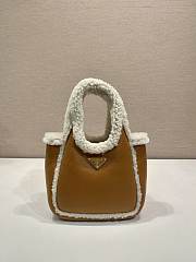 Prada Brown Small Shearling 18x15.5x10cm - 1