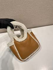 Prada Brown Small Shearling 18x15.5x10cm - 4