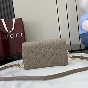 Gucci GG Emblem Super Mini Shoulder Bag Taupe 20x12.5x4.5cm - 5