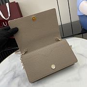 Gucci GG Emblem Super Mini Shoulder Bag Taupe 20x12.5x4.5cm - 3