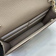 Gucci GG Emblem Super Mini Shoulder Bag Taupe 20x12.5x4.5cm - 2