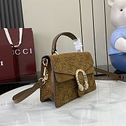 Gucci Dionysus Mini Top Handle Bag Brown Suede 22x16x8cm - 6