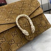 Gucci Dionysus Mini Top Handle Bag Brown Suede 22x16x8cm - 2