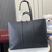 Gucci Large Tote Bag With Web Black 50x28x17cm - 2