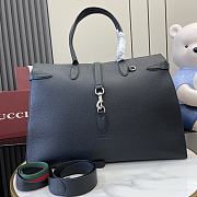 Gucci Large Tote Bag With Hook Closure Black 50x35x16cm - 1