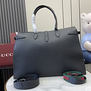 Gucci Large Tote Bag With Hook Closure Black 50x35x16cm - 5