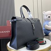 Gucci Large Tote Bag With Hook Closure Black 50x35x16cm - 4