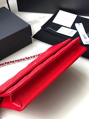 Chanel Wallet On Chain Woc Red Caviar Silver 19x12x3.5cm - 2