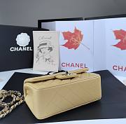 Chanel Flap Bag Beige Lambskin Silver 20cm - 6