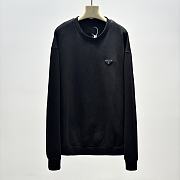 Prada Triangle Logo Cotton Sweatshirt - 1