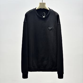 Prada Triangle Logo Cotton Sweatshirt