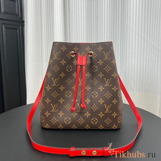 Louis Vuitton LV NeoNoe Bag Monogram Red 26x22x27cm - 1