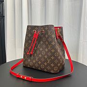 Louis Vuitton LV NeoNoe Bag Monogram Red 26x22x27cm - 5