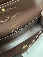 Chanel Flap Bag Dark Brown Lambskin Gold 25cm - 6