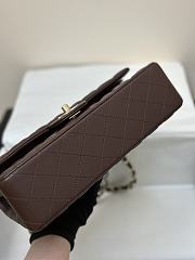 Chanel Flap Bag Dark Brown Lambskin Gold 25cm - 4