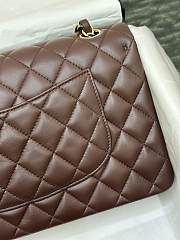 Chanel Flap Bag Dark Brown Lambskin Gold 25cm - 2