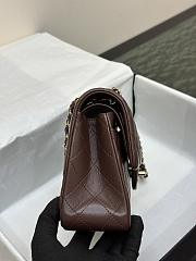 Chanel Flap Bag Dark Brown Lambskin Gold 23cm - 5