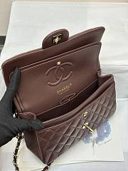Chanel Flap Bag Dark Brown Lambskin Gold 23cm - 3