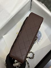 Chanel Flap Bag Dark Brown Lambskin Gold 23cm - 2