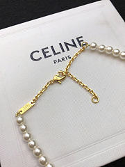 Celine Paris Pearls Letter Necklace - 3