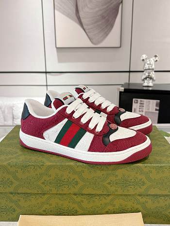 Gucci Women's Screener Sneaker Rosso Ancora