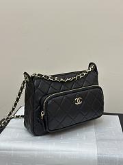 Chanel Clutch With Chain Black Bag Lambskin 21x15x7.5cm - 3