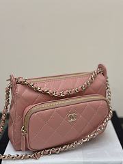 Chanel Clutch With Chain Pink Bag Lambskin 21x15x7.5cm - 6