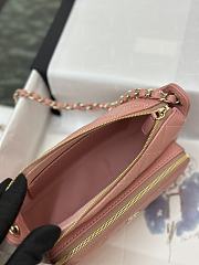 Chanel Clutch With Chain Pink Bag Lambskin 21x15x7.5cm - 3