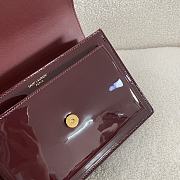 YSL Sunset Bag Patent Red Wine Gold 22x8x16cm - 6