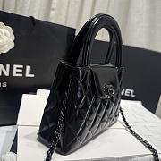 Chanel Kelly Full Black Top Handle Bag 13x19x7cm - 6