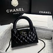 Chanel Kelly Full Black Top Handle Bag 13x19x7cm - 5