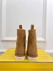 Fendi Apres Chic Brown FF Chamois Low Boots - 5