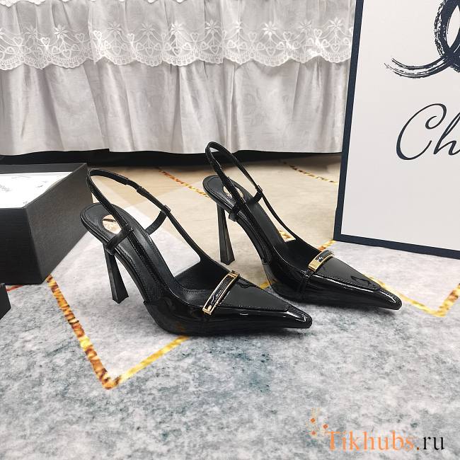 YSL Black Heel 10cm - 1