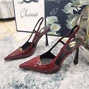 YSL Red Wine Heel 10cm - 5