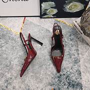 YSL Red Wine Heel 10cm - 4