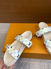 Louis Vuitton LV Bom Dia Flat Comfort Mule Takashi Murakami White - 4