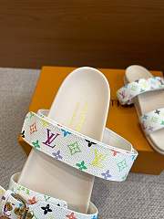 Louis Vuitton LV Bom Dia Flat Comfort Mule Takashi Murakami White - 3