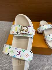 Louis Vuitton LV Bom Dia Flat Comfort Mule Takashi Murakami White - 2