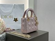 Dior Mini Lady Bag Light Pink 17cm - 5