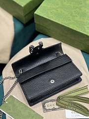 Gucci Super Mini Dionysus Bag Black 16.5x10x4.5cm - 6