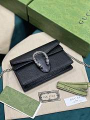 Gucci Super Mini Dionysus Bag Black 16.5x10x4.5cm - 4