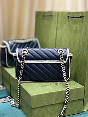 Gucci Mini Marmont Bag Blue 22x13x6cm - 2