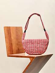 Chanel Large Hobo Bag Tweed Red White 18x30x8cm - 4