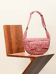 Chanel Large Hobo Bag Tweed Red White 18x30x8cm - 2