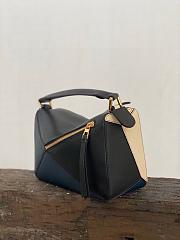 Loewe Puzzle Small Shoulder Bag Black White Navy 24x10x14cm - 3