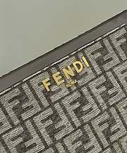 Fendi O’Lock Zip Dark Grey Tapestry Fabric Bag 35x14x23cm - 6