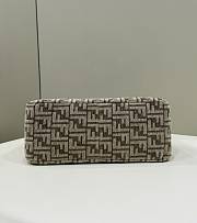 Fendi O’Lock Zip Dark Grey Tapestry Fabric Bag 35x14x23cm - 4